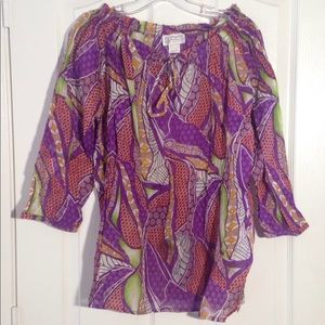 FINAL MARKDOWN Women's raiment fashions Peasant Blouse with Elastic Neckline